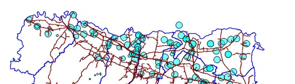 Biomether GIS Distribuzione regionale di biogas