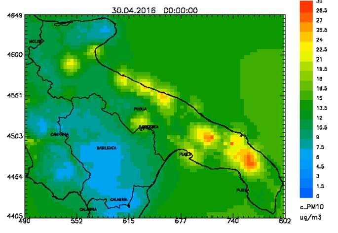 ASSIMILAZIONE PM10 (µg/m3) ARPMEAS Con