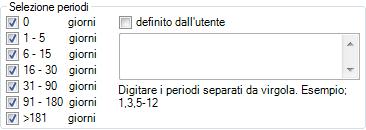 Consultare anche la voce Calendario del glossario dell'assistenza online per Sunetplus. Indicazione dei periodi (solo per la statistica 1.