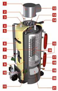 HeatMaster 115 è 200 - Produttore autonomo inox ACS DESCRIZIONE Produttore autonomo di acqua calda sanitaria ad accumulo, ricarica rapida con scambio a fuoco indiretto ad elevate prestazioni