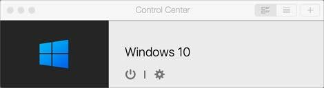 Installa o importa Windows Una volta installato Windows, è possibile avviarlo aprendo un applicazione Windows o facendo clic sul pulsante di alimentazione in Centro di Controllo.