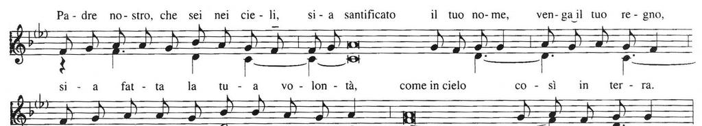 PADRE NOSTRO: NOSTRO: Gregoriano Gregoriano Gregoriano Padre nostro che sei nei cieli, sia santificato il Tuo nome, venga il Tuo Regno, sia fatta la Tua volontà, come in cielo così in terra.