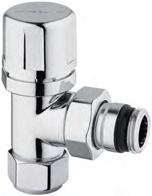 angle radiator valve with thermostatic option and brass andle Detentore