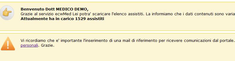 L utente è la codice medico regionale, mentre la password è la Vs parola segreta che ha un