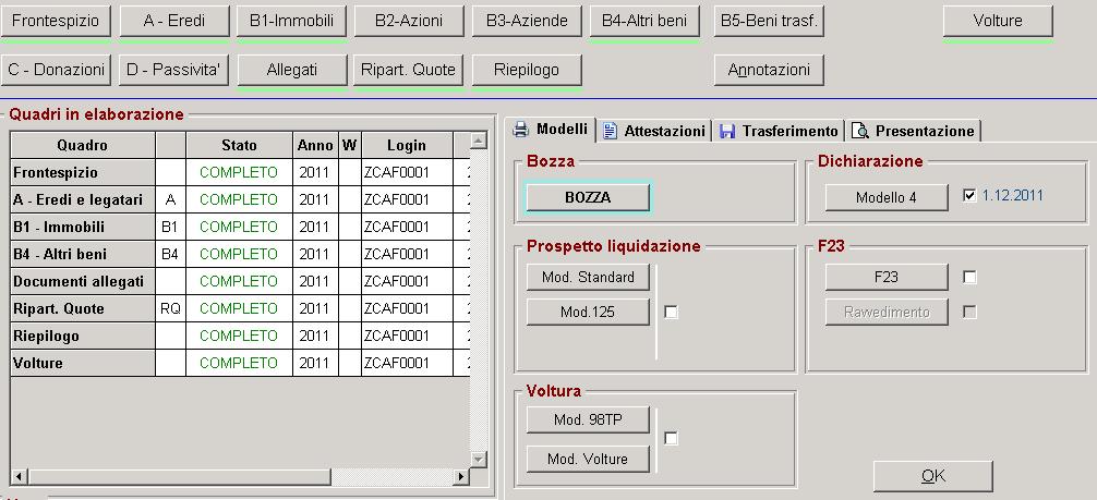 3 Stampa del mdell La stampa del mdell ptrà essere effettuata sltant dp aver mess a cmplet tutti i quadri del Mdell.