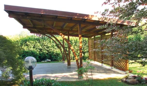 carport classico singolo Gli ARCHI LAMELLARI agevolano