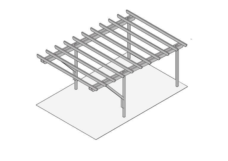 Carport maxi con arco per auto singola 07052 07055 330 x 550