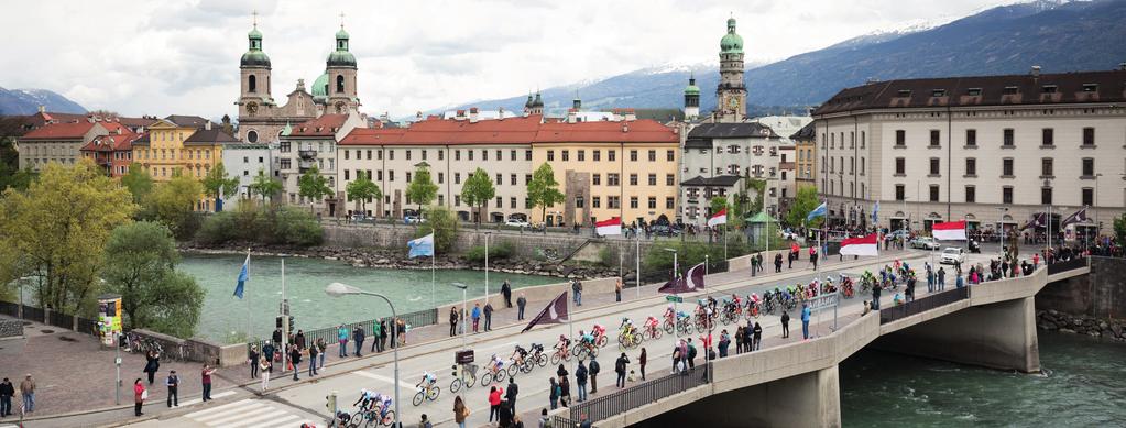 A INNSBRUCK-TIROLO Nel settembre del 2018 Innsbruck-Tirolo ospiteranno i Campionati del Mondo di ciclismo su strada, evento clou del ciclismo internazionale su strada che si tiene ogni anno. Più di 1.
