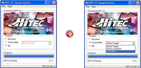 Procedura di aggiornamento dell'aurora 9 Dopo aver installato il programma dell HPP-22 nel vostro PC, cliccate sull'icona