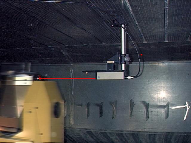 MISURE DINAMICHE CON SOLLECITAZIONE A GRADINO Fig 12 misura di spostamento a gradino con l'uso di una specchio di 3mm di diametro per annullare le