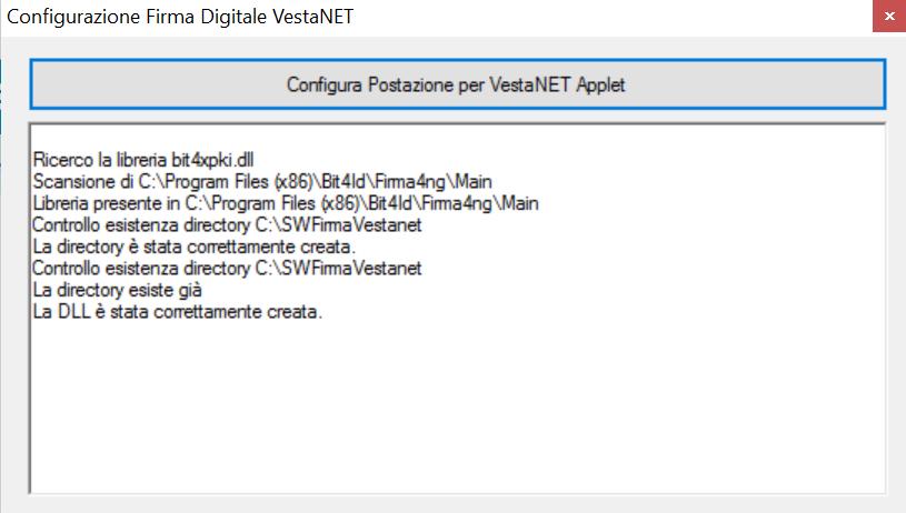 L Utente dovrà quindi avviare il programma di InstallazioneFirmaVestanet.exe con i privilegi di amministratore.