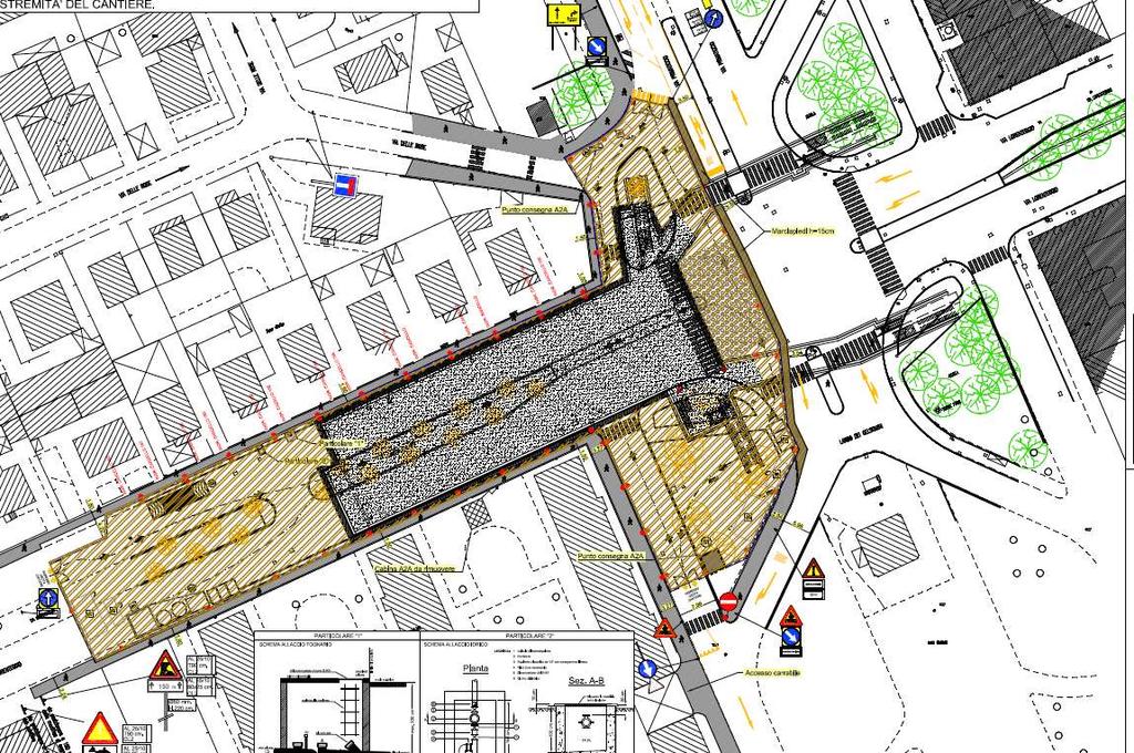 Stazione Gelsomini 9 Attività in corso In corso le prime attività di spostamento dei sottoservizi (fognatura, acqua, gas ecc.).