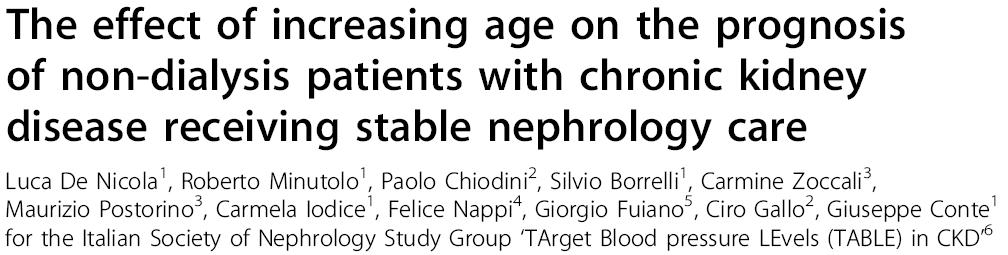 Interazione tra età e proteinuria nella predizione del rischio di ESRD in