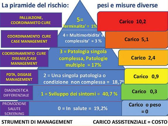 Piano Nazionale della Cronicità e Gestione Integrata della BPCO FIGURA 1. Piramide del rischio: pesi in base a malattie (tratta dal Piano Nazionale della Cronicità).