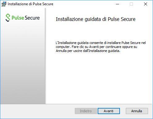 3. INSTALLAZIONE E PRIMA CONFIGURAZIONE DEL CLIENT PULSE SECURE PER MS WINDOWS Avviare l