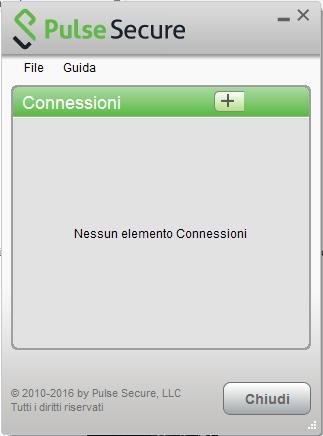 Cliccare sul simbolo + alla destra della scritta Connessioni : si creerà così una nuova connessione VPN, che,