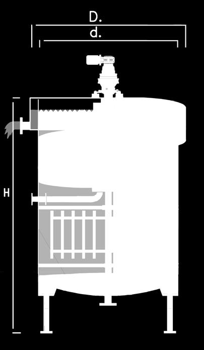 sedimentazione. Il fondo bombato con l integrazione del raschiatore, è particolamente indicato per l evacuazione di biologici o chimico fisici.