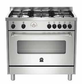 28 Bertazzoni La Germania CUCINE - serie americana 29 Gamma prodotti Colori Funzioni Forno Serie Americana Serie Prima Luce forno Resistenza circolare con ventola ACCIAIO INOX Finitura opaca NERO