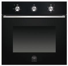 griglie, 1 griglia vassoio, maniglia vassoio vetro nero con cornice in acciaio inox volume forno 65 lt classe energetica A timer di fine cottura maniglia design in metallo illuminazione doppia 1