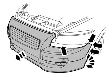 33A Illustrazione A Applicare una striscia di nastro adesivo sul pannello del bordo del parafango per proteggerlo.