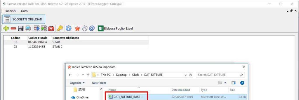 8. CREA FILE XML FATTURE EMESSE e "FATTURE RICEVUTE" DA FILE EXEL o CSV Scegliere il