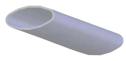Profi lo tubolare ovale ART. GCA1 Il profi lo tubolare ovale è utilizzato sia per i montanti che per il corrimano.