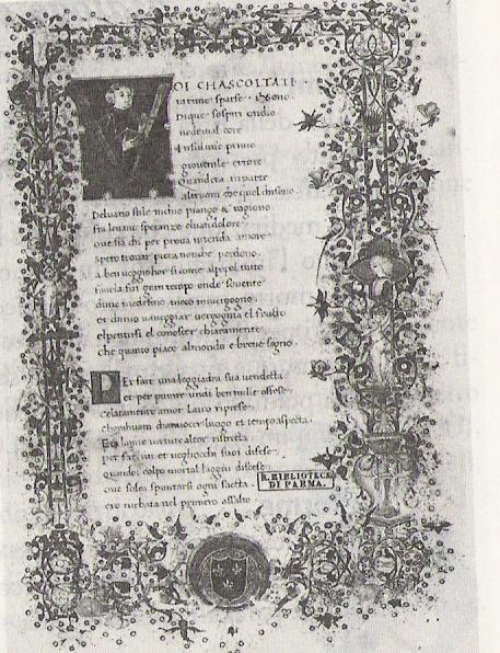 Il ritraho di Petrarca nella pagina