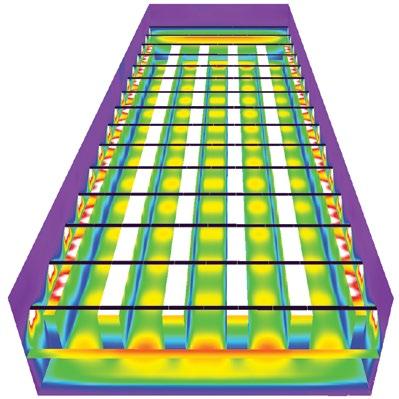 ambiente COMMERCIALE e INDUSTRIALE SUPERMERCATO: un Esempio di soluzione illuminotecnica La soluzione tradizionale per l illuminazione degli spazi commerciali consiste nella composizione di linee a