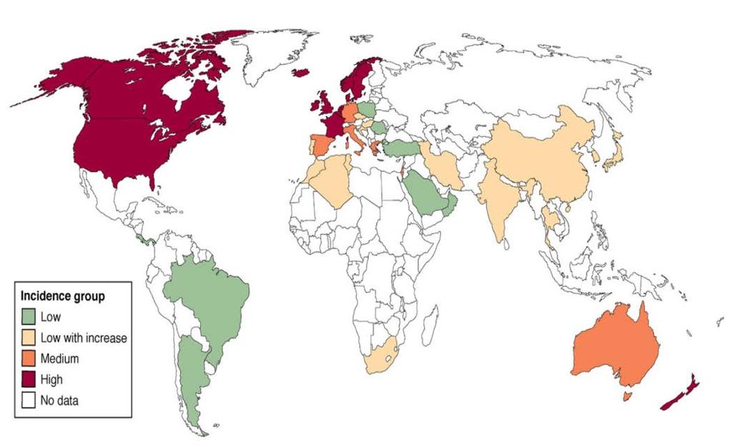 AJG 2006 < 4/10 5 IBD prevalence in Europe: 300/100.