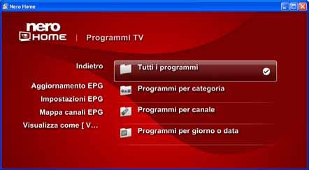 Schermata principale Video e TV Fig. 28: schermata Programmi TV 3. Fare doppio clic su una delle cartelle. Viene visualizzato un elenco di programmi TV. 4.