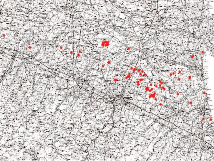 Ubicazione delle zone umide ripristinate con superficie superiore a 6 ettari FERRARA PARMA REGGIO EMILIA MODENA Suddivisione