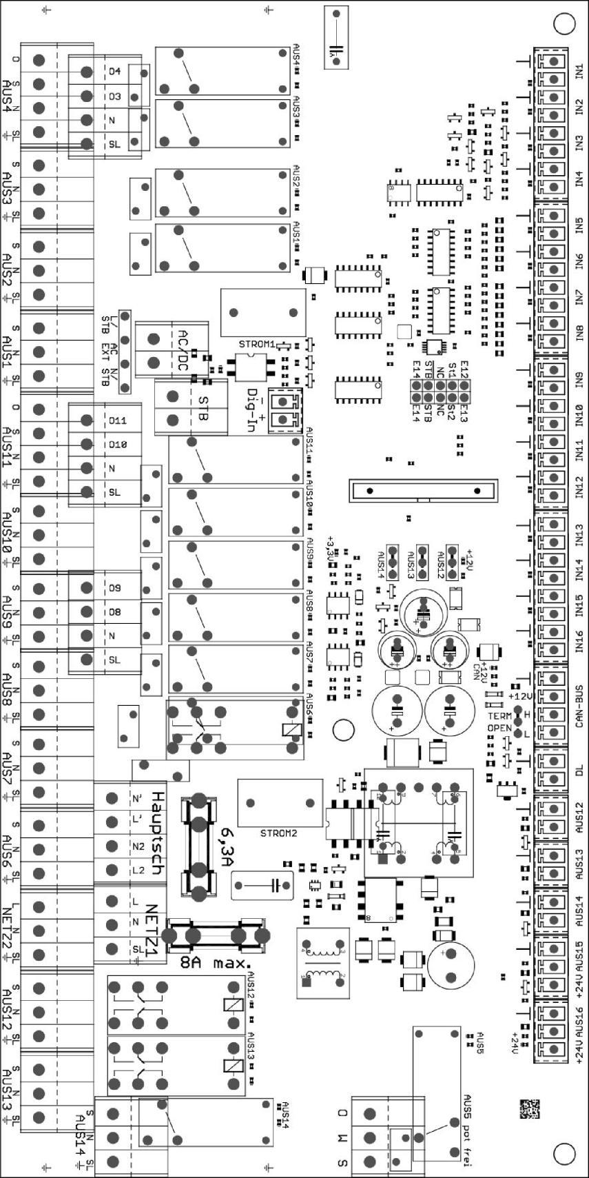 Schema dei collegamenti UVR16x2-E Uscite 3/4, 8/9,