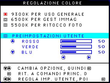 5) Una volta evidenziato GENERAL USE, IMAGE MANAGEMENT o PHOTO RETOUCH, premete il tasto per confermare la vostra