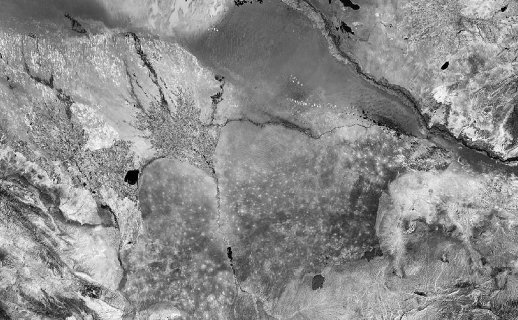 4.15. Schede Immagine multispettrale Landsat-TM5 a falsi colori da mosaico NASA dotto dal cattivo funzionamento dei sensori e l influenza dello strato di atmosfera interposto tra il sensore e la