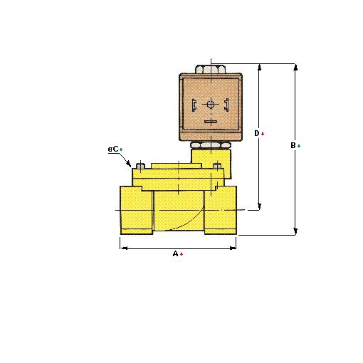 TA 3/8"- 3" G 2/2 way valve N.C. PILOT OPERATED 