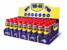 2 ANTICORROSIVO La pellicola formata da WD-40 garantisce una protezione contro acqua, umidità, gelo e relativi effetti corrosivi.