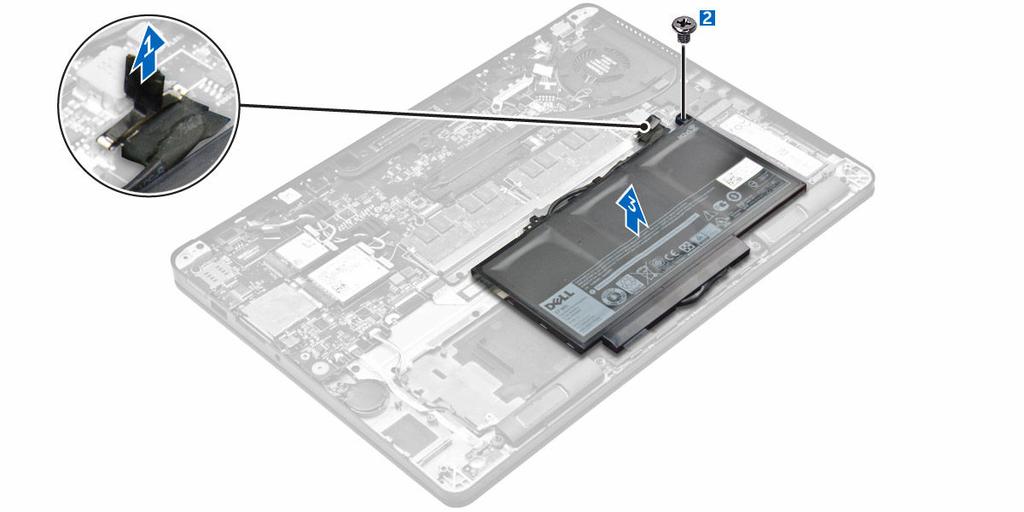 Installazione della batteria 1. Allineare le linguette presenti sulla batteria agli slot sul supporto per i polsi. N.B.