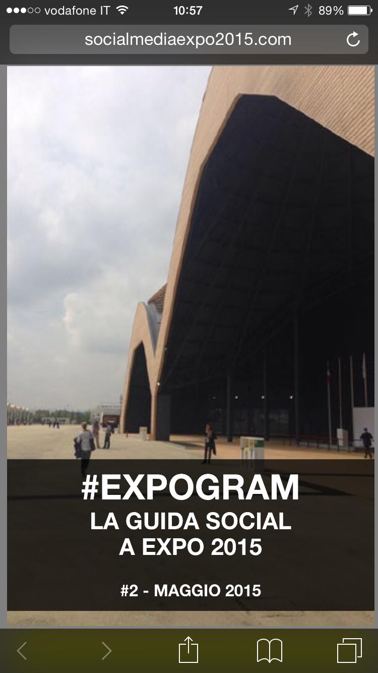 utenti sull hashtag #expogram, sono state pubblicate in PDF