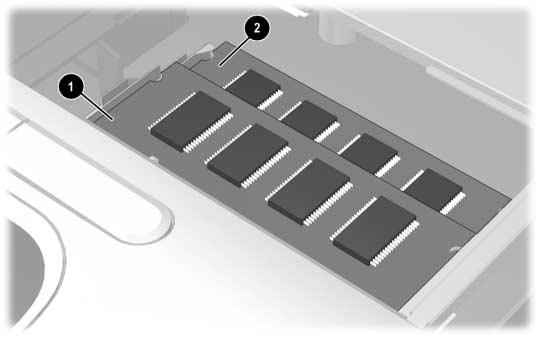 Aggiornamenti hardware Aggiunta e aggiornamento di moduli di memoria ÅAVVERTENZA: gli scomparti della memoria sono i soli scomparti interni del notebook accessibili all'utente.