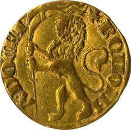 Stato della Chiesa - Governo autonomo di Governo autonomo di (1380-1450) 95. Bolognino d'oro, 1380 Oro g 3,49 mm 19,47 inv.