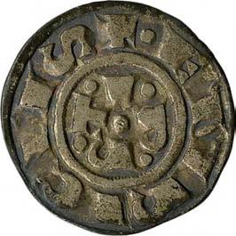 Comune di Emissioni comunali a nome di Enrico VI imperatore (1191-1337) 22. Bolognino grosso, 1240-1250 Argento g 1,28 mm 18,7 inv.