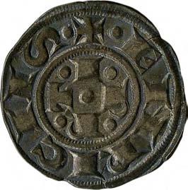 Comune di - Stato della Chiesa Emissioni comunali a nome di Enrico VI imperatore (1191-1337) 31. Bolognino grosso, 1270-1280 Argento g 1,46 mm 20,42 inv.