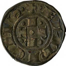 Stato della Chiesa Emissioni comunali a nome di Enrico VI imperatore (1191-1337) 43. Bolognino grosso, 1290-1300 Argento g 1,43 mm 19,4 inv.