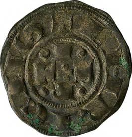 Stato della Chiesa Emissioni comunali a nome di Enrico VI imperatore (1191-1337) 51. Bolognino grosso, 1306-1307 Argento g 1,51 mm 19,63 inv.