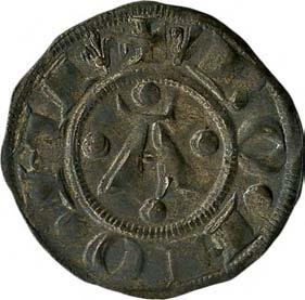 105, n. 45 note: Sui bolognini piccoli e sui successivi bolognini grossi il nome dell'imperatore Enrico VI venne coniato utilizzando i punzoni della lettera I per comporre la V finale di Enricvs.