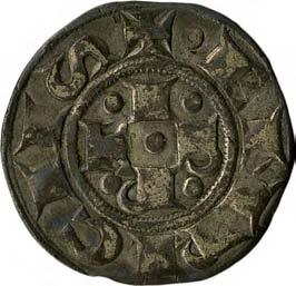 Stato della Chiesa Emissioni comunali a nome di Enrico VI imperatore (1191-1337) 59. Bolognino grosso, 1320-1340 Argento g 1,41 mm 18,9 inv.