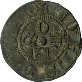Signoria di Giovanni Visconti (1350-1360) 74. Bolognino grosso, 1350-1360 Argento g 1,35 mm 19,18 inv.