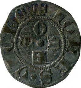 Signoria di Giovanni Visconti (1350-1360) 79. Bolognino grosso, 1350-1360 Argento g 1,14 mm 18,47 inv.