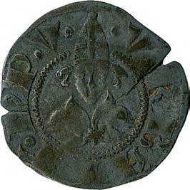 Stato della Chiesa Urbano V (1362-1370) 85. Bolognino grosso, 1368 Argento g 1,2 mm 18,03 inv.
