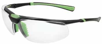 Protezione della vista Occhiali di sicurezza UNIVET EN 166 EN 170 506 OCCHIALE CON LENTI NEUTRE Lente avvolgente base 9 Sistema di ventilazione Montatura nero/verde